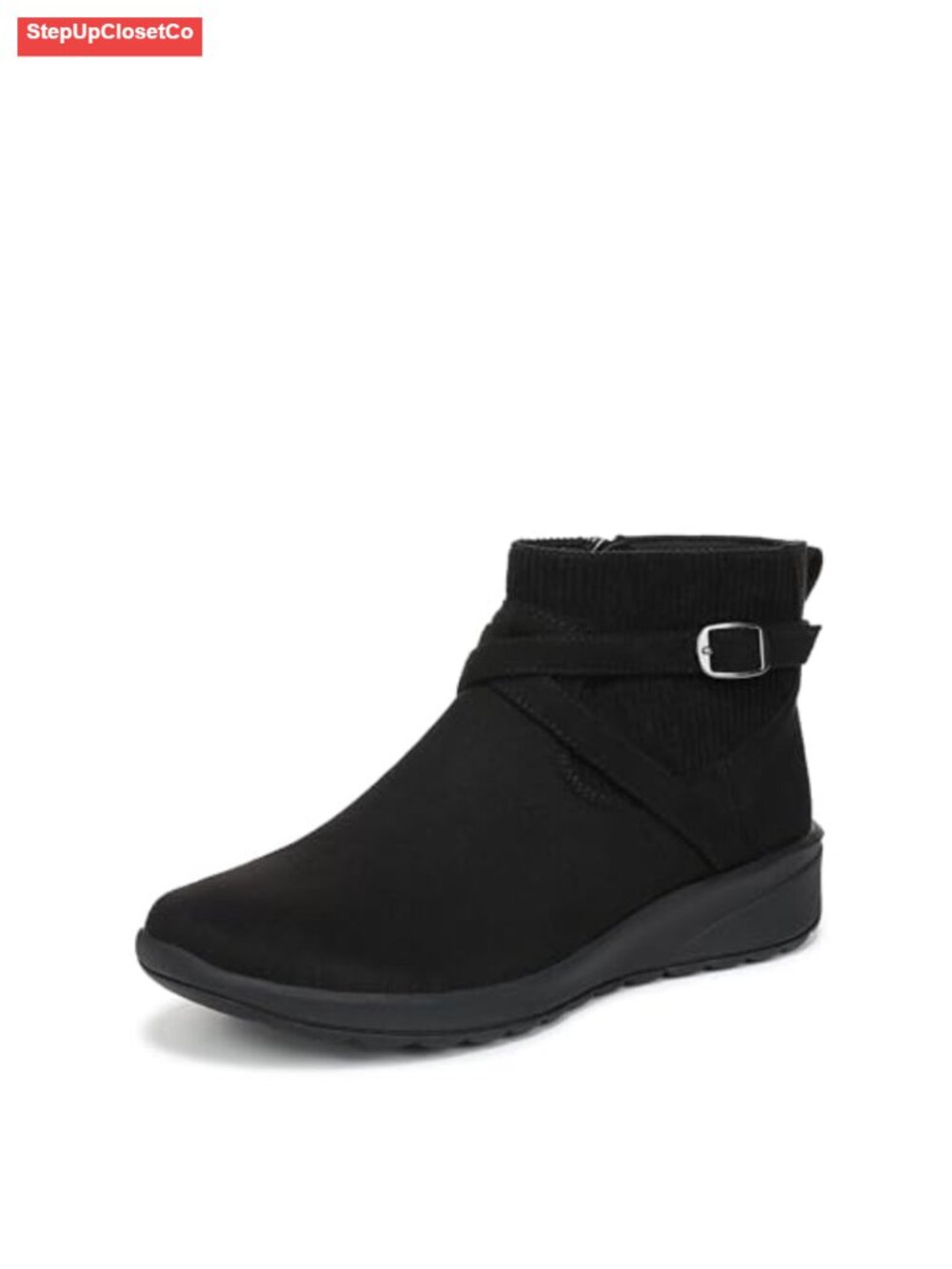 Ankle Bootie with BZEES Air Step Technology, Wedge Heel, Machine Washable, Zip